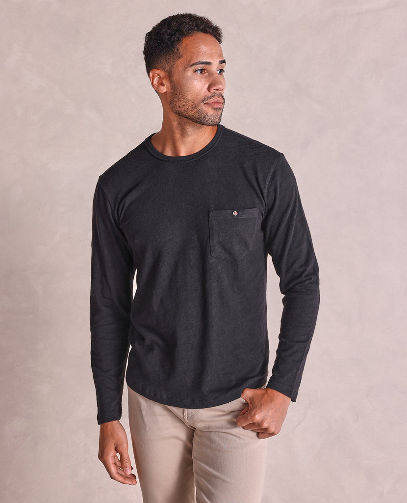 distressed pocket tee