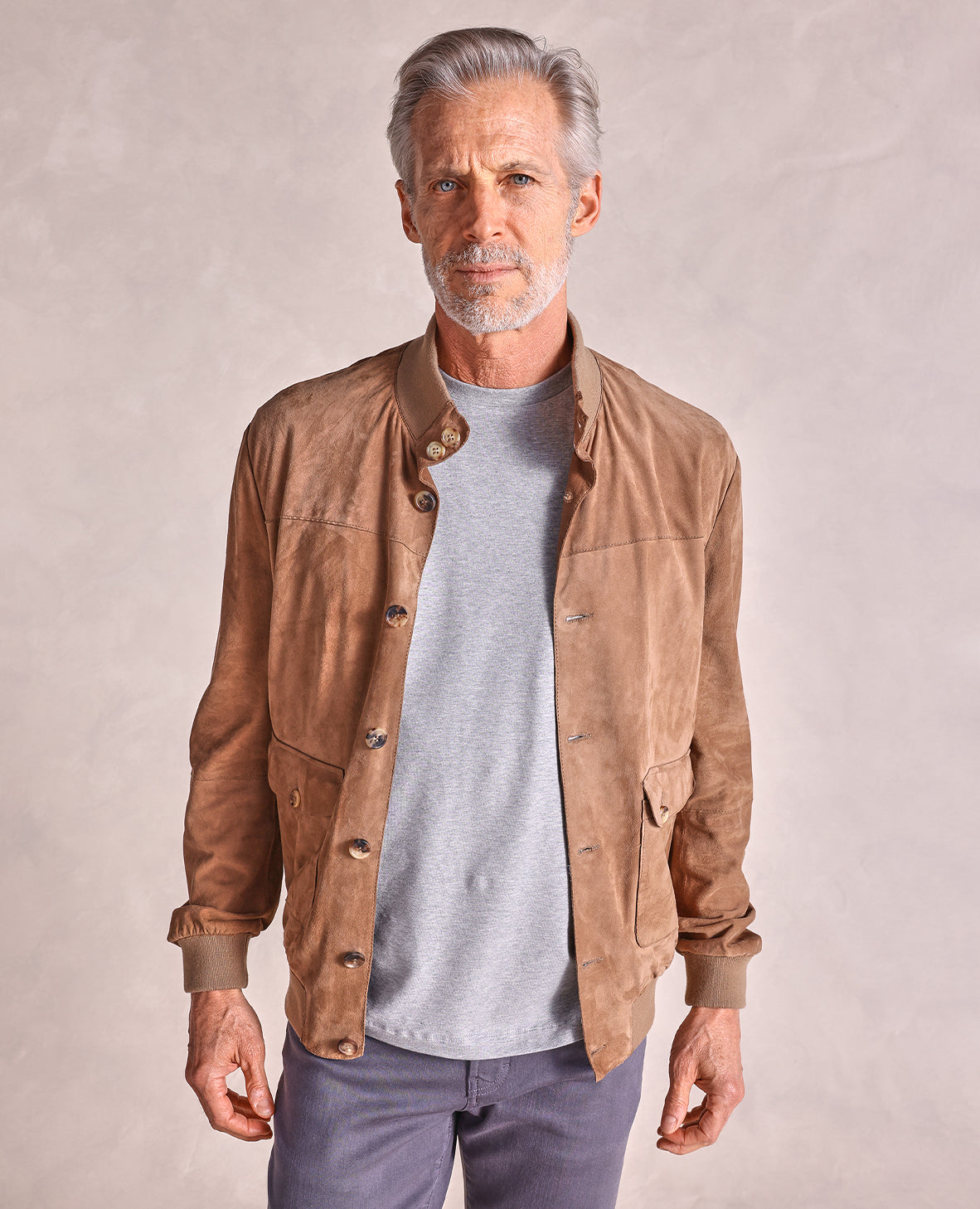 The Oliver Suede Baracuta Jacket Brown – Rye 51