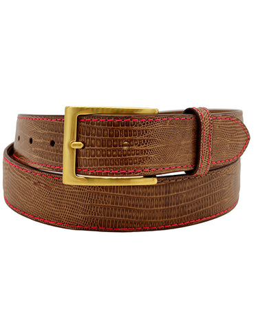 Rye 51 Custom Belt - Lizard - Cognac
