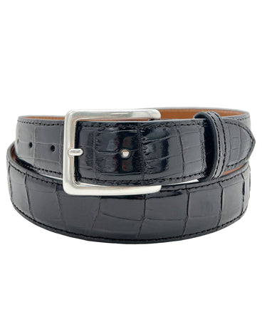Rye 51 Custom Belt - Glossy Alligator - Black