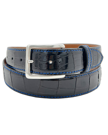 Rye 51 Custom Belt - Glossy Alligator - Black