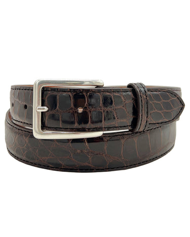 Rye 51 Custom Belt - Glossy Alligator - Brown