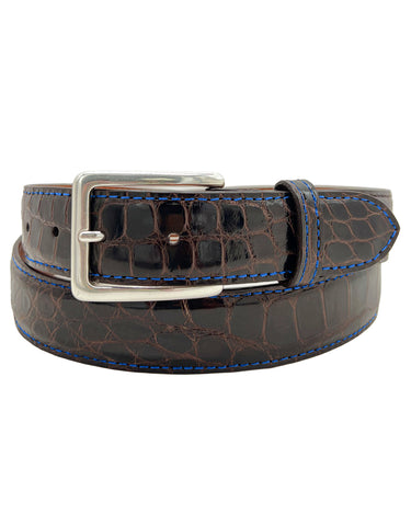 Rye 51 Custom Belt - Glossy Alligator - Brown