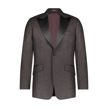 Gray blazer with black lapels on a transparent background