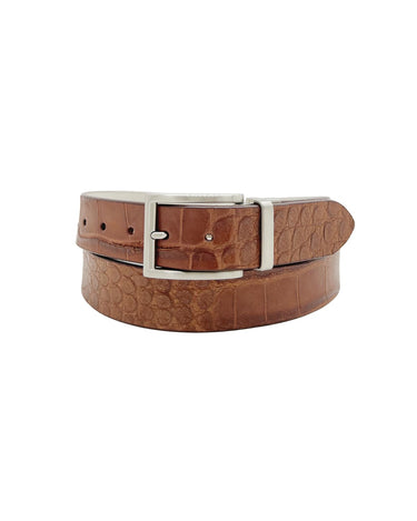The Rye 51 Belt - Reversible Italian Suede/American Matte Alligator - Cognac/Ivory
