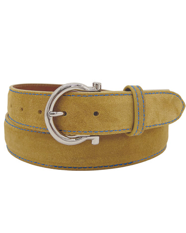 Rye 51 Custom Belt - Italian Suede (Round Buckle) - Butterscotch
