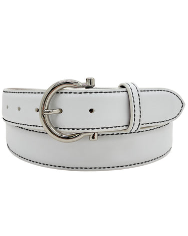 Rye 51 Custom Belt - Italian Calf (Round Buckle) - White