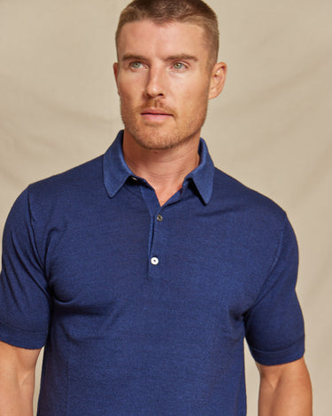 The Cillian - SS Lightweight MERINOmax Polo - Navy
