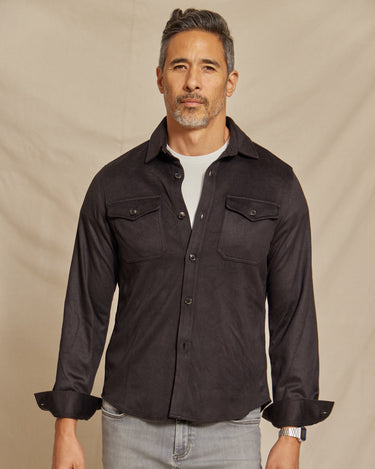 The Connor - Light Weight Wool Tech Shirt Jacket - Black – Rye 51