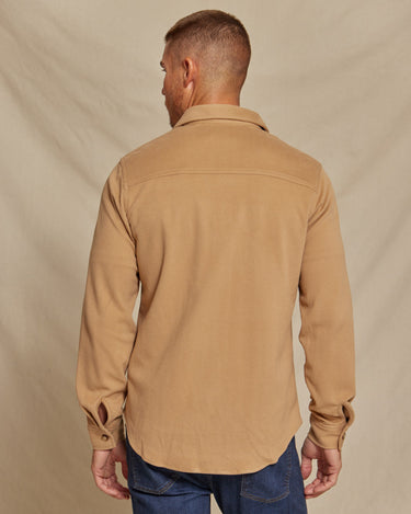 The Connor - Light Weight Wool Tech Shirt Jacket - Camel