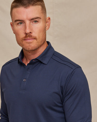 The Voyager - Performance LS Polo - Navy