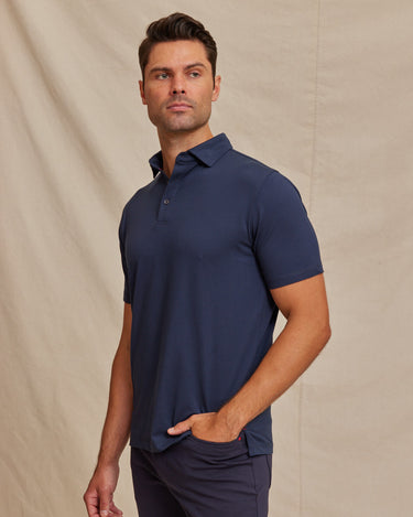 The Voyager - Performance SS Polo - Navy