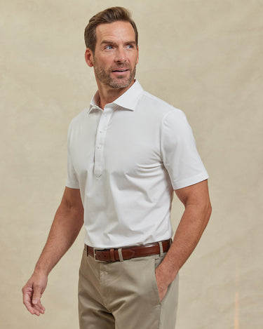 The Voyager - Performante Placket Polo - White