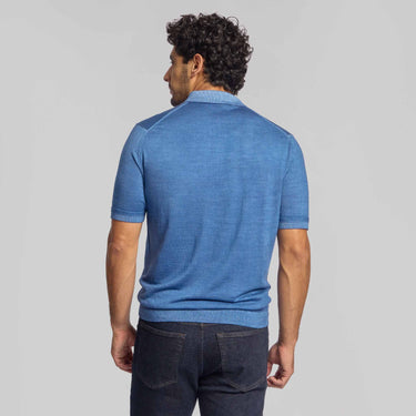 The Cillian - SS Lightweight MERINOmax Polo - Denim