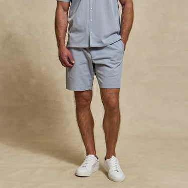 R51 Short - Flex Seersucker Drawstring - Grey Stripe