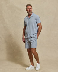R51 Short - Flex Seersucker Drawstring - Grey Stripe
