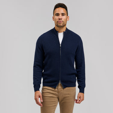 The Frost - Wool / Cashmere Zip Sweater - Ink