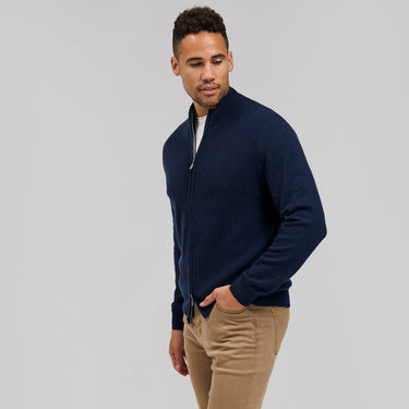 The Frost - Wool / Cashmere Zip Sweater - Ink