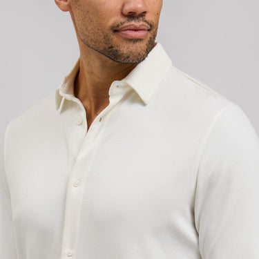 The Axel - Sand Washed Button Down - White