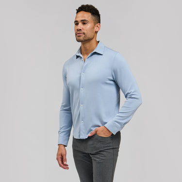 The Axel - Sand Washed Button Down - Sky Blue