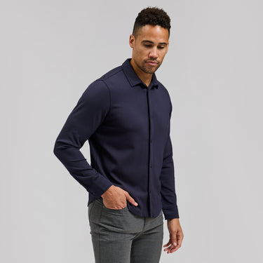 The Axel - Sand Washed Button Down - Navy