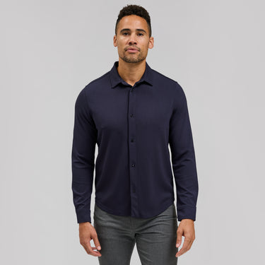 The Axel - Sand Washed Button Down - Navy