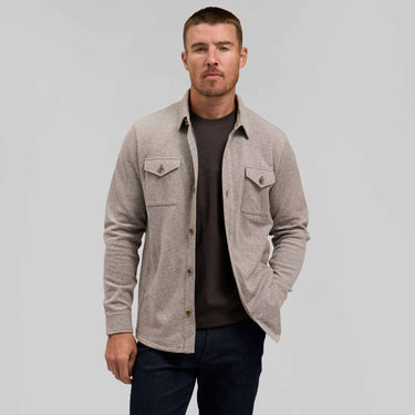 The Conrad - Brushed Knit Chore Coat - Taupe