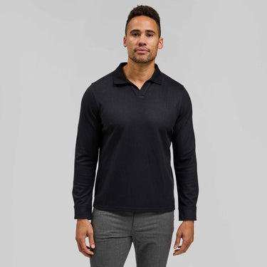 The Hugo - Tech Wool Johnny Collar - Black