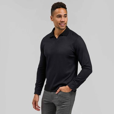 The Hugo - Tech Wool Johnny Collar - Black
