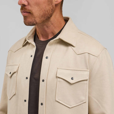 The Wyatt - Microsuede Shirt Jacket - Opal