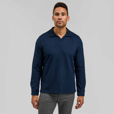 The Hugo - Tech Wool Johnny Collar - Navy