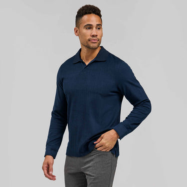The Hugo - Tech Wool Johnny Collar - Navy