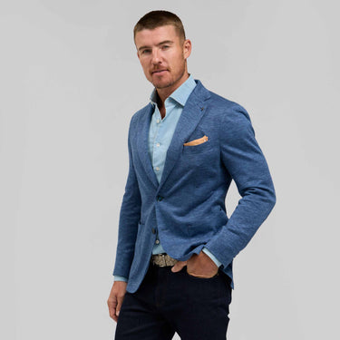 The West - Italian Jersey Knit Soft Jacket - Royal Blue - Rye 51