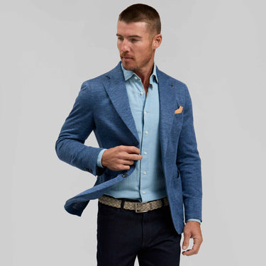 The West - Italian Jersey Knit Soft Jacket - Royal Blue - Rye 51