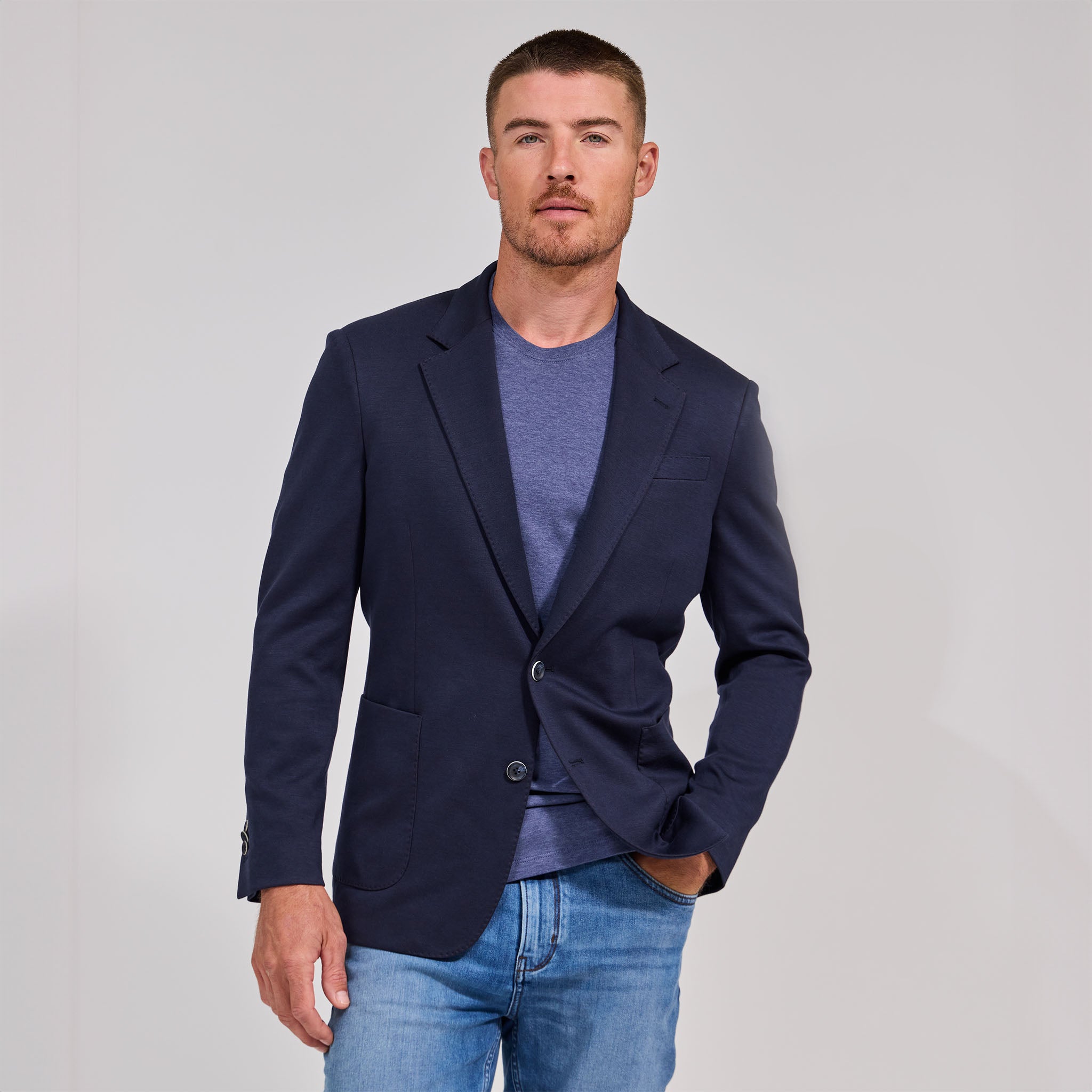 The Magnus - Jersey Cashmere Jacket - Navy – Rye 51