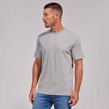 The Luxe Supima - Crew Neck SS Tee - Heathered Grey