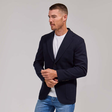 The Riccardo - Italian Soft Jacket - Navy Textured