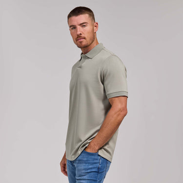 The Yates - Sand Washed Double Knit SS Polo - Olivine