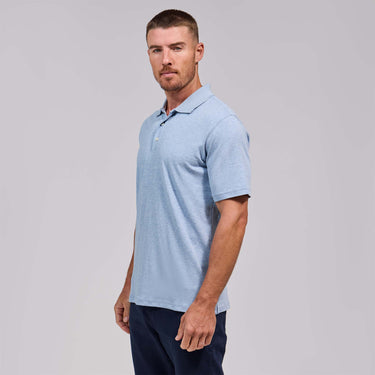The Cusco - Luxe Supima Polo - Heathered Sky Blue