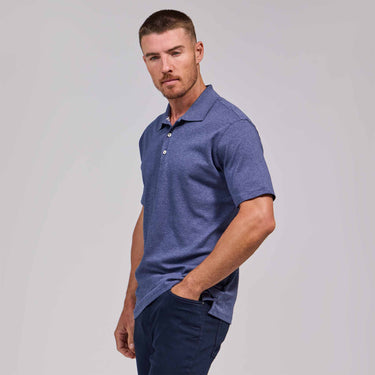 The Cusco - Luxe Supima Polo - Heathered Blue