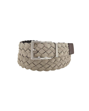 The Rye 51 Belt - Braided Italian Suede/Cotton - Brown/Stone