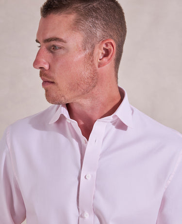 The Brookes - Thomas Mason Micro Check Journey Dress Shirt - Pink