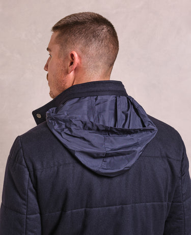 The Bryce - Piacenza Cashmere Quilted Field Jacket - Navy