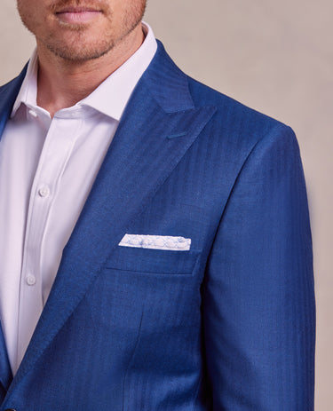 The George - Herringbone Jacket - Blue