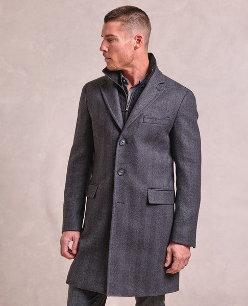 Hamilton Wool  Coat Sサイズ The Hamilton - Zip Out Warmer Car Coat - Charcoal – Rye 51