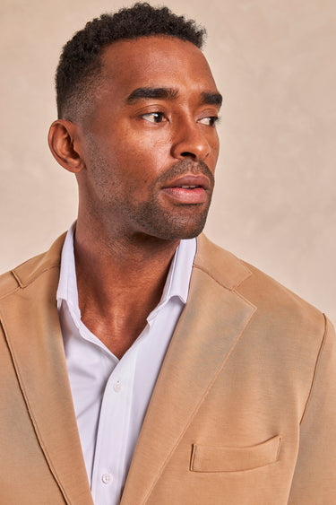 The Luca - Double Knit Soft Jacket - Camel