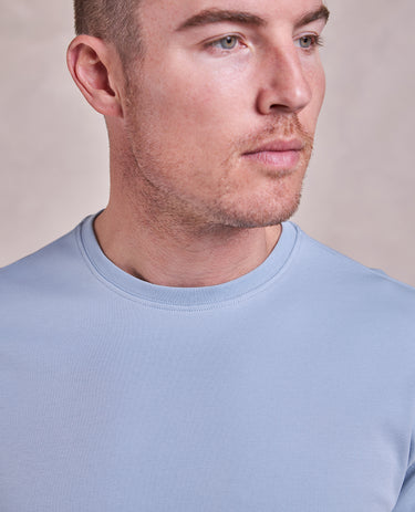 The Luxe Supima - Crew Neck SS Tee - Sky Blue