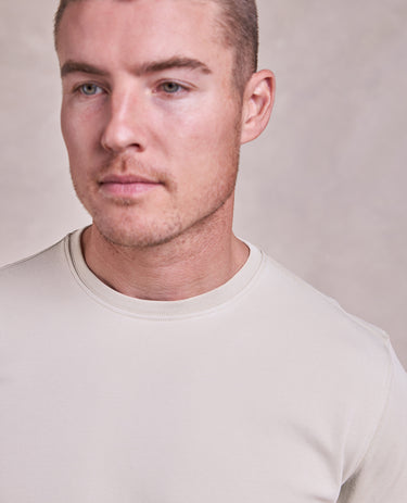 The Luxe Supima - Crew Neck SS Tee - Sand