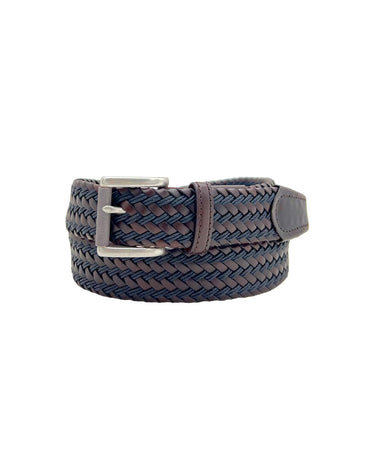 The Rye 51 Belt - Italian Braided Belt- Mixed Medium - Mixed Brown