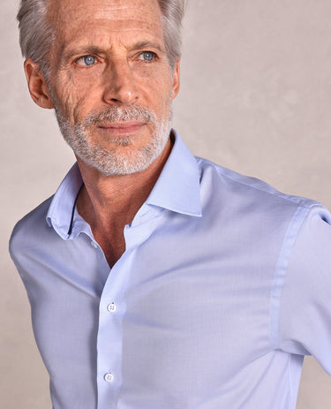 The Brookes - End-On-End Dress Shirt - White/Blue